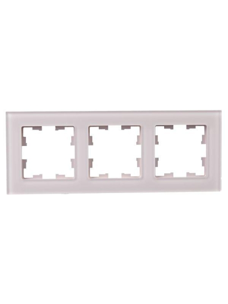 Рамка 3-м BRITE РУ-3-2-Бр стекло розовый матов. IEK BR-M32-G-31-K14