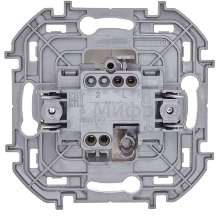 Выключатель кнопочный Inspiria 6А 250В без фиксации НО/НЗ механизм сл. кость IEK 673691