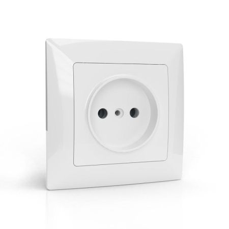 Розетка 1-м СП AVA 16А IP20 без заземл. без защ. шторок в сборе бел. TOKOV LIGHT TKL-AV-R1F-C01