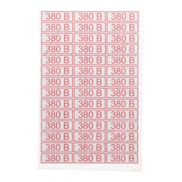 Наклейка знак электробезопасности " 380 В" 10х30мм Rexant 56-0008