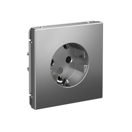 Розетка ArtGallery 16А с заземл. защ. шторки механизм сталь SE GAL000945