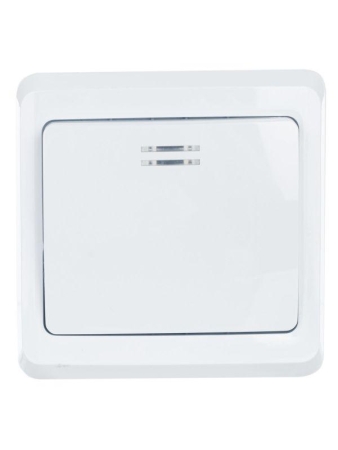 Выключатель 1-кл. СП Вега 10А IP20 ВС10-1-1-ВБ с индикацией бел. GENERICA EVV11-K01-10-DM