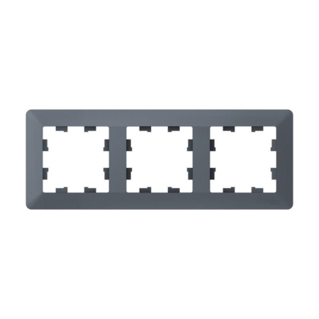 Рамка 3-м AtlasDesign Air грифель/дым. черн. SE ATN220703