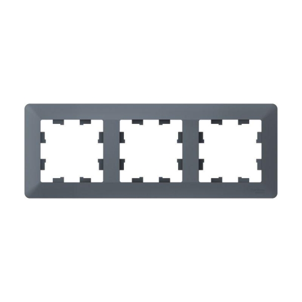 Рамка 3-м AtlasDesign Air грифель/дым. черн. SE ATN220703