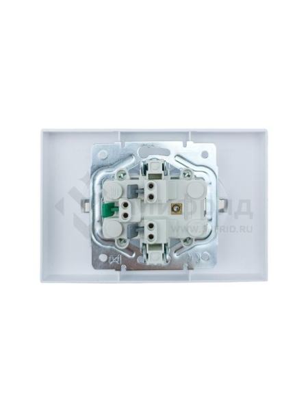 Розетка 2-мест. с/з СП ZIMA IP20 16А ПБТ безвинт. зажим бел. LEZARD 704-0200-127BQC