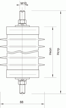 Ограничители перенапряжения нелинейные типа ОПНп-3,3 КС УХЛ1
