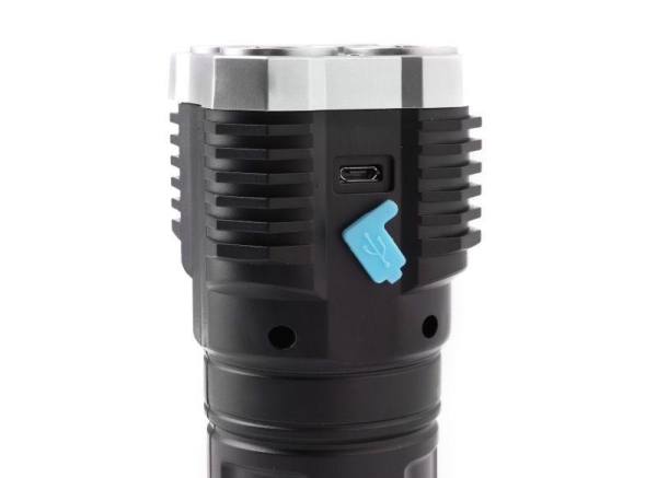 Фонарь аккумуляторный LED51525 4В 4LED+COB 3Вт 4 реж. Micro USB черн. (бокс) Ultraflash 15195