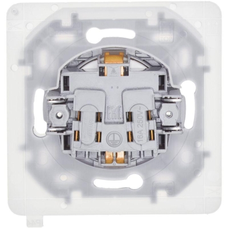 Розетка 1-м СП Inspiria 16А IP44 250В 2P+E защ. шторки с крышкой немецк. стандарт механизм бел. IEK 673740