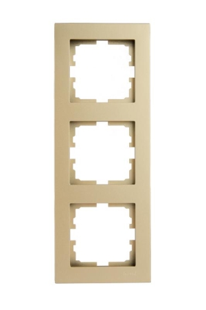 Рамка 3-м VESNA вертикал. без вставки зол. LEZARD 742-3600-153