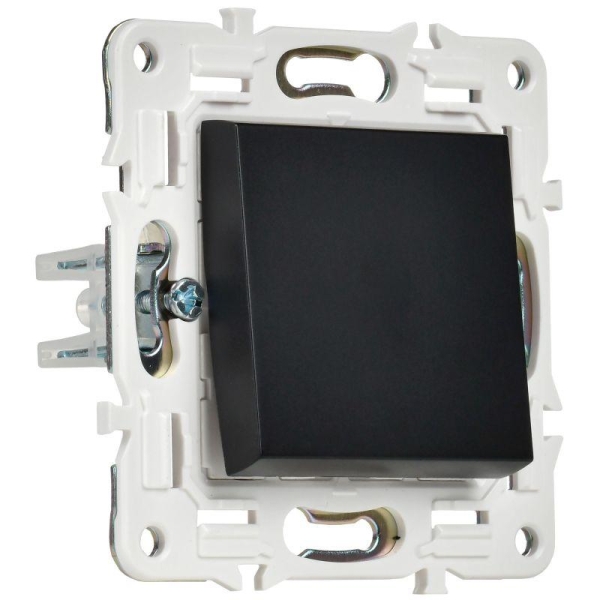 Выключатель 1-кл. SKANDY 10А SK-V01Bl черн. IEK SK-V10-0-10-K02