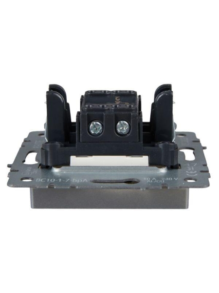 Выключатель проходной 1-кл. СП BRITE ВС10-1-7-БрА 10А с индик. механизм алюм. IEK BR-V12-1-10-K47