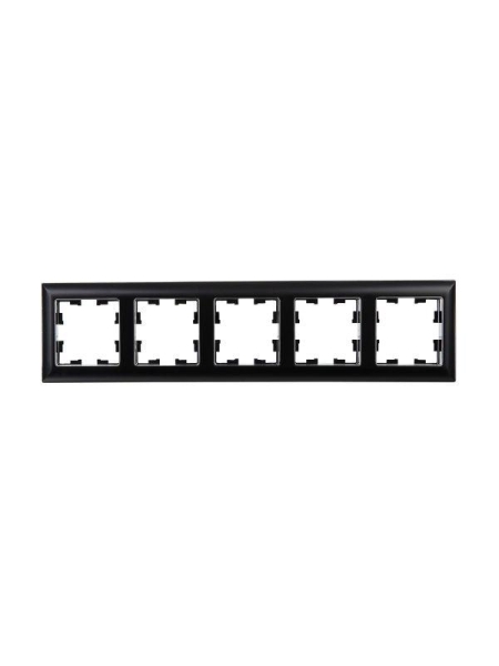 Рамка 5-м BRITE РУ-5-Бр хром/черн. IEK BR-M52-12-2-K23