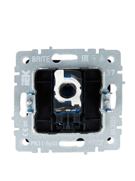 Розетка компьютерная СП RJ45 кат.6 BRITE РК11-БрШ механизм шампань IEK BR-K10-2-K37
