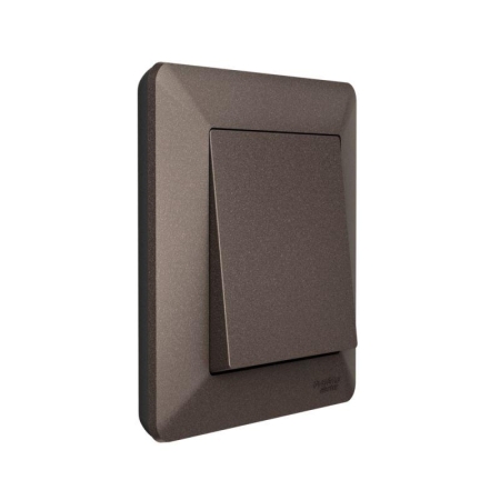 Рамка 1-м AtlasDesign Air мокко/дым. черн. SE ATN220601