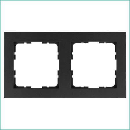 Рамка 2-м G-Classic антрацит Jasmart G1002B