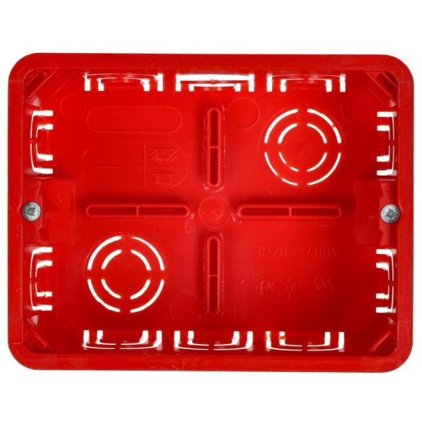 Коробка распаячная СП 120х92х45 КМ41028 для полых стен (с саморезами пластиковые лапки с крышкой) IEK UKG11-120-092-045-P