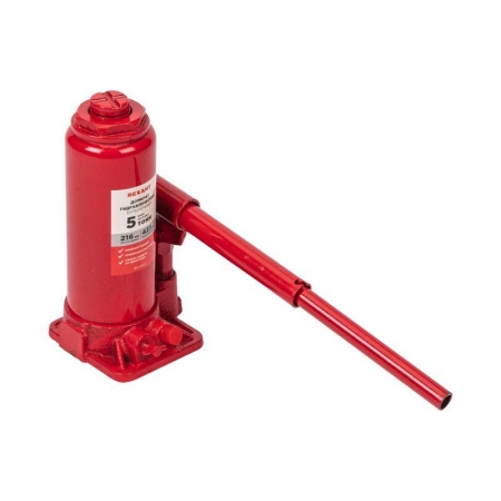 Домкрат гидравлический бутылочный 5т в пластиковом кейсе Rexant 80-0611