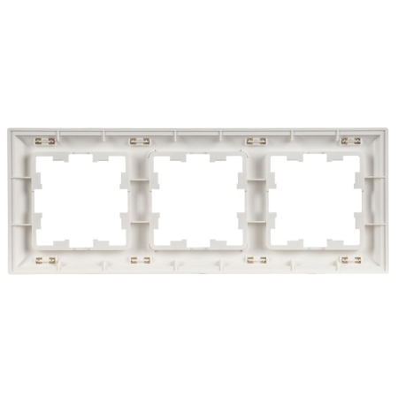 Рамка 3-м BRITE РУ-3-БрАБ арктич. бел./бел. IEK BR-M32-12-K91