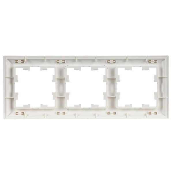 Рамка 3-м BRITE РУ-3-БрАБ арктич. бел./бел. IEK BR-M32-12-K91