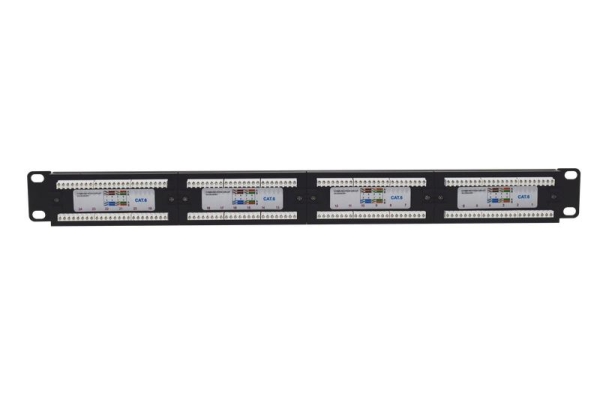 Патч-панель 19 1U кат.6 неэкранир. 24 порта RJ45 Dual IDC TOKOV ELECTRIC TKE-PP-6-1U-24P-UTP