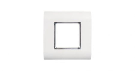 Панель настенная лицевая 80х80мм под 1 вставку Mosaic 45х45мм NIKOMAX NMC-PL1PM-WT