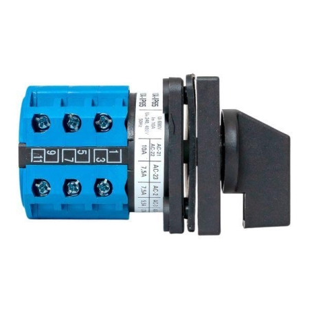 Переключатель кулачковый ПК-1-43 3п 10А "1-0-2" IP65 EKF pk-1-43-10-65