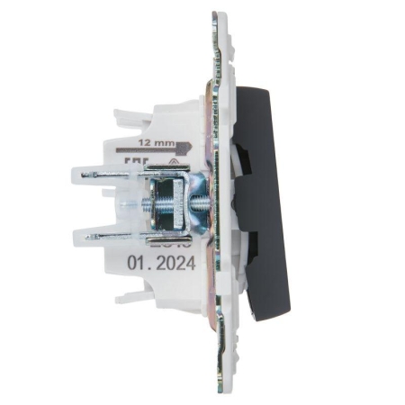 Выключатель проходной 2-кл. SKANDY 10А SK-V10G с индикацией графит IEK SK-V22-1-10-K53