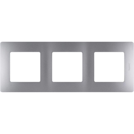 Рамка 3-м Etika алюм. IEK 672553