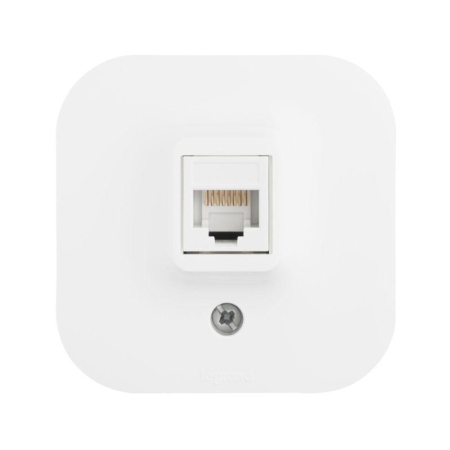 Розетка компьютерная 1-м ОП Quteo RJ45 кат.5E UTP бел. IEK 782224