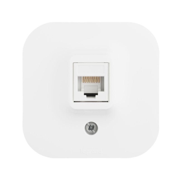 Розетка компьютерная 1-м ОП Quteo RJ45 кат.5E UTP бел. IEK 782224