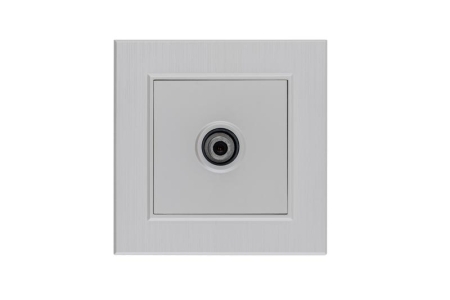 Розетка TV проходная Karea LINE STAR жемчуж. Makel 86100007