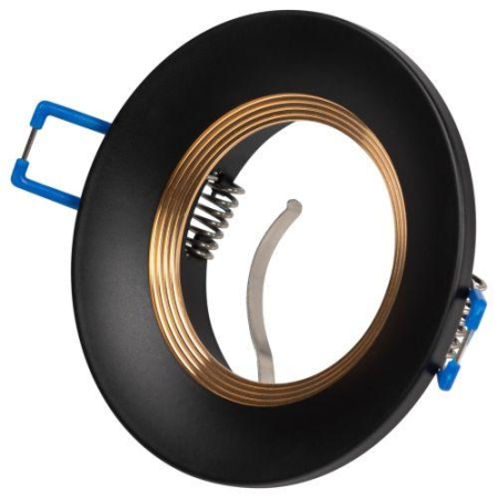 Светильник алюминиевый KL107 BK/GD MR16 GU5.3 встраив. черн. золото Эра Б0061097