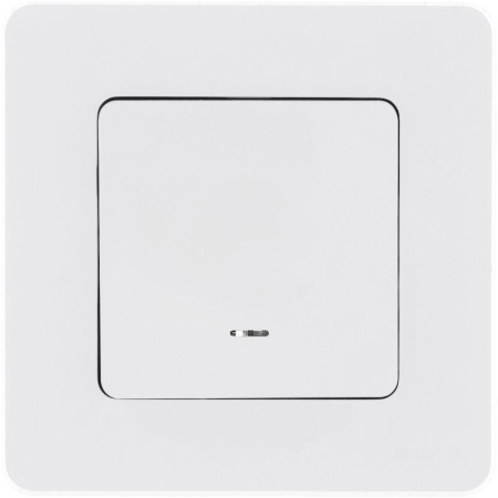 Переключатель 1-кл. Inspiria 10А IP20 250В 10AX с подсветкой/индикацией механизм бел. IEK 673660