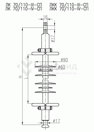 Изоляторы типа ЛК 70/110