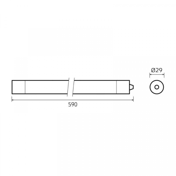 Светильник светодиодный 590х29х29мм 12Вт 6500К 1250лм IP65 COMPACT линейный матов. GAUSS 143424312