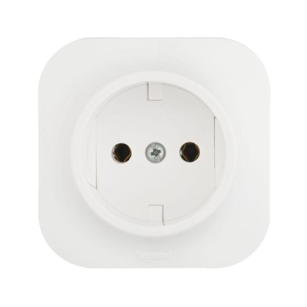 Розетка 1-м ОП Quteo 16А IP20 2P без заземл. без защ. шторок бел. IEK 782210