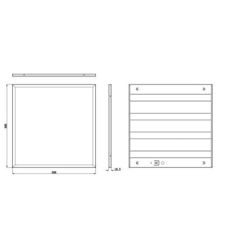 Светильник светодиодный SPO-6-72-4K-P 72Вт 4000К IP40 6500лм 595х595х19 универс. рассеив. призма с проводом панель ЭРА Б0041861