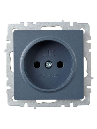 Розетка СП BRITE РСш10-2-БрМ 10А без заземл. защ. шторки механизм маренго IEK BR-R13-10-K35