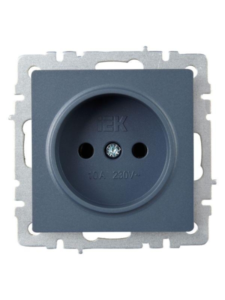 Розетка СП BRITE РСш10-2-БрМ 10А без заземл. защ. шторки механизм маренго IEK BR-R13-10-K35