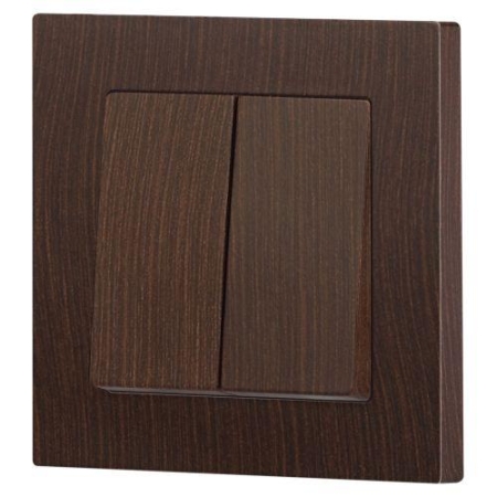 Переключатель 2-кл. СП Accent 6-107-10 10А IP20 250В AL/CU венге Intro Б0063574