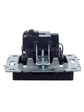 Розетка BRITE РС14-1-0-БрЧ 16А с заземл. защ. шторки механизм черн. IEK BR-R14-16-K02