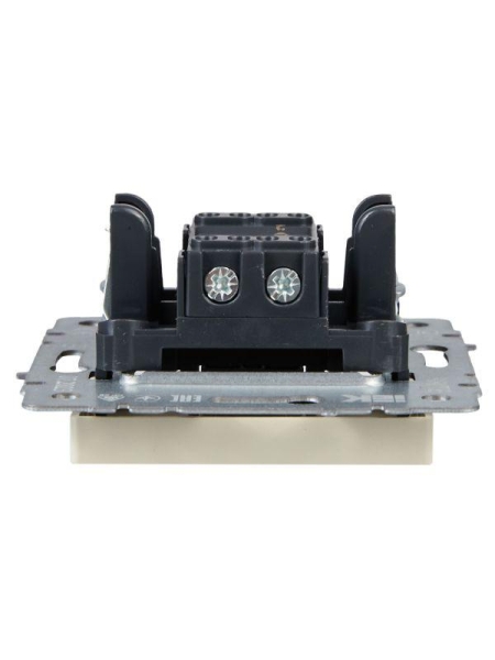 Выключатель проходной 1-кл. СП BRITE ВС10-1-6-БрКр 10А механизм беж. IEK BR-V12-0-10-K10