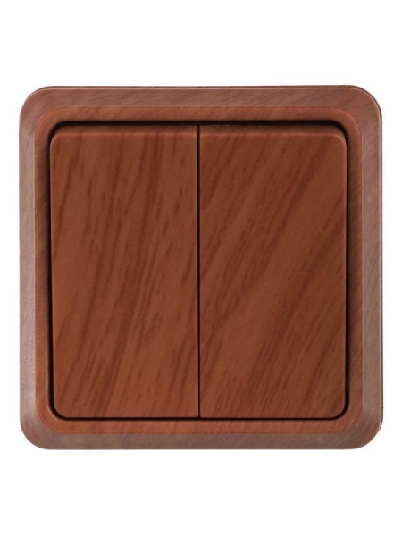 Выключатель 2-кл. ОП Октава 10А IP20 ВС20-2-0-ОД дуб GENERICA EVO20-K04-10-DC