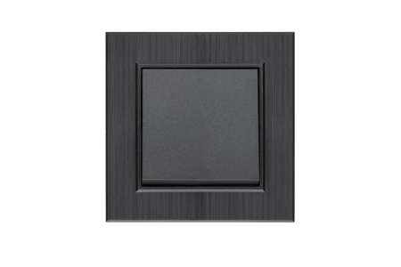 Выключатель 1-клав. Karea LINE STAR дым. металлик Makel 86050001