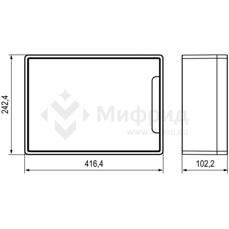 Щиток настенный Фрейм (FRAME) 18мод. с бел. дверцей с 2 шинами PEN на 8 и 10 отверст. бел. DKC F18W1WW