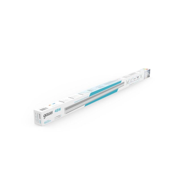 Светильник светодиодный Shop Lighting 48Вт 4000К IP40 4600лм 1180х70х55мм ДПО подвесной линейный матов. рассеив. бел. GAUSS 883525248