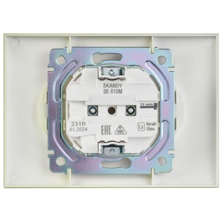 Розетка 2-м SKANDY 10А без заземл. без защ. шторок в сборе SK-R10G мятный IEK SK-R20-10-K06-F