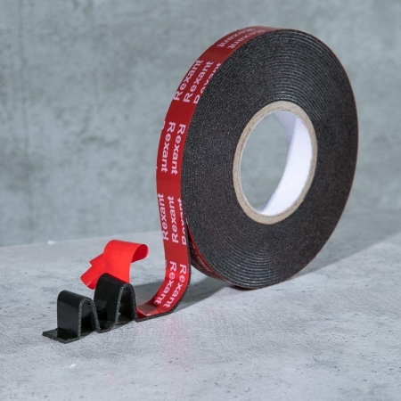 Лента клейкая двухсторонняя на VHB акриловой основе 12ммх5м черн. Rexant 09-6047