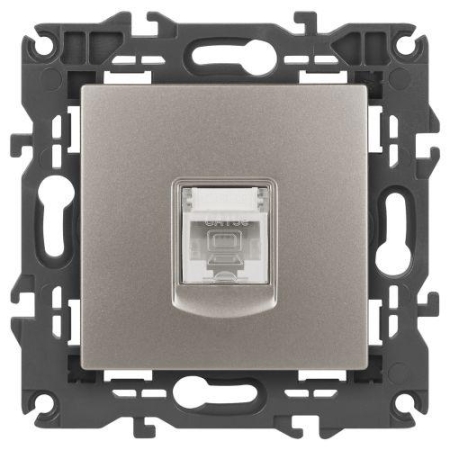 Розетка компьютерная Elegance 14-3107-16 RJ45 титан Эра Б0065764