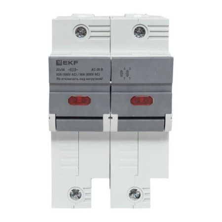 Предохранитель-разъединитель DF 22х58 2п (тип ПВЦ) EKF df222-e